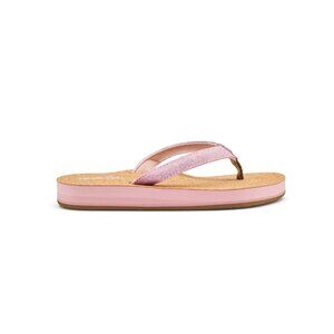 Cobian Girls Lil' Capri Glittered strap sandal Cork Sole Sandal - Pink
